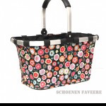 Boodschappentas zwart happy flowers BK7048 Reisenthel